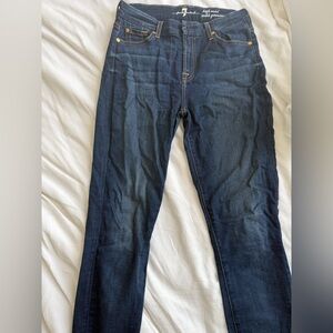 7 For All Mankind Dark Blue Skinny Jeans